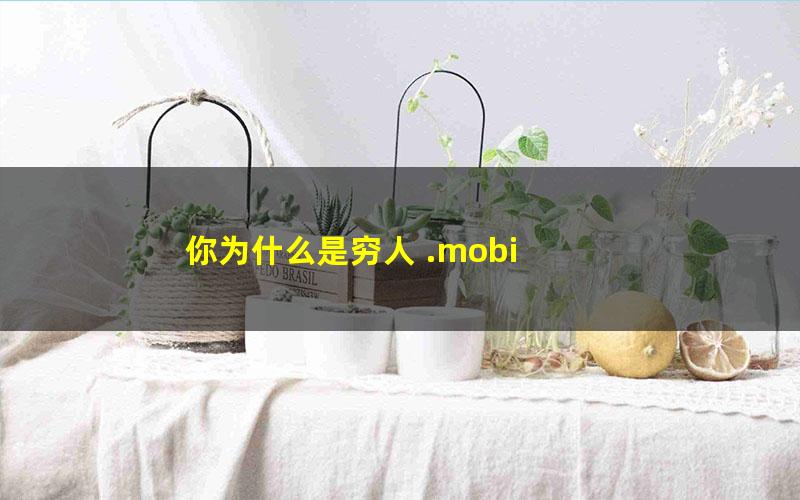 你为什么是穷人 .mobi
